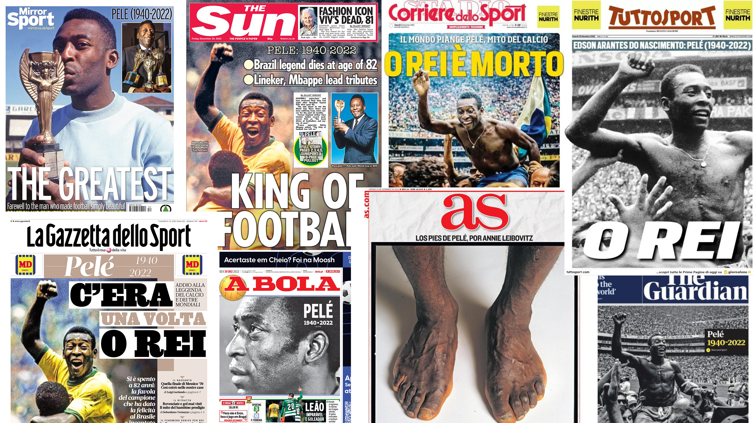 La stampa mondiale ricorda Pelé: "Era il Re del calcio"