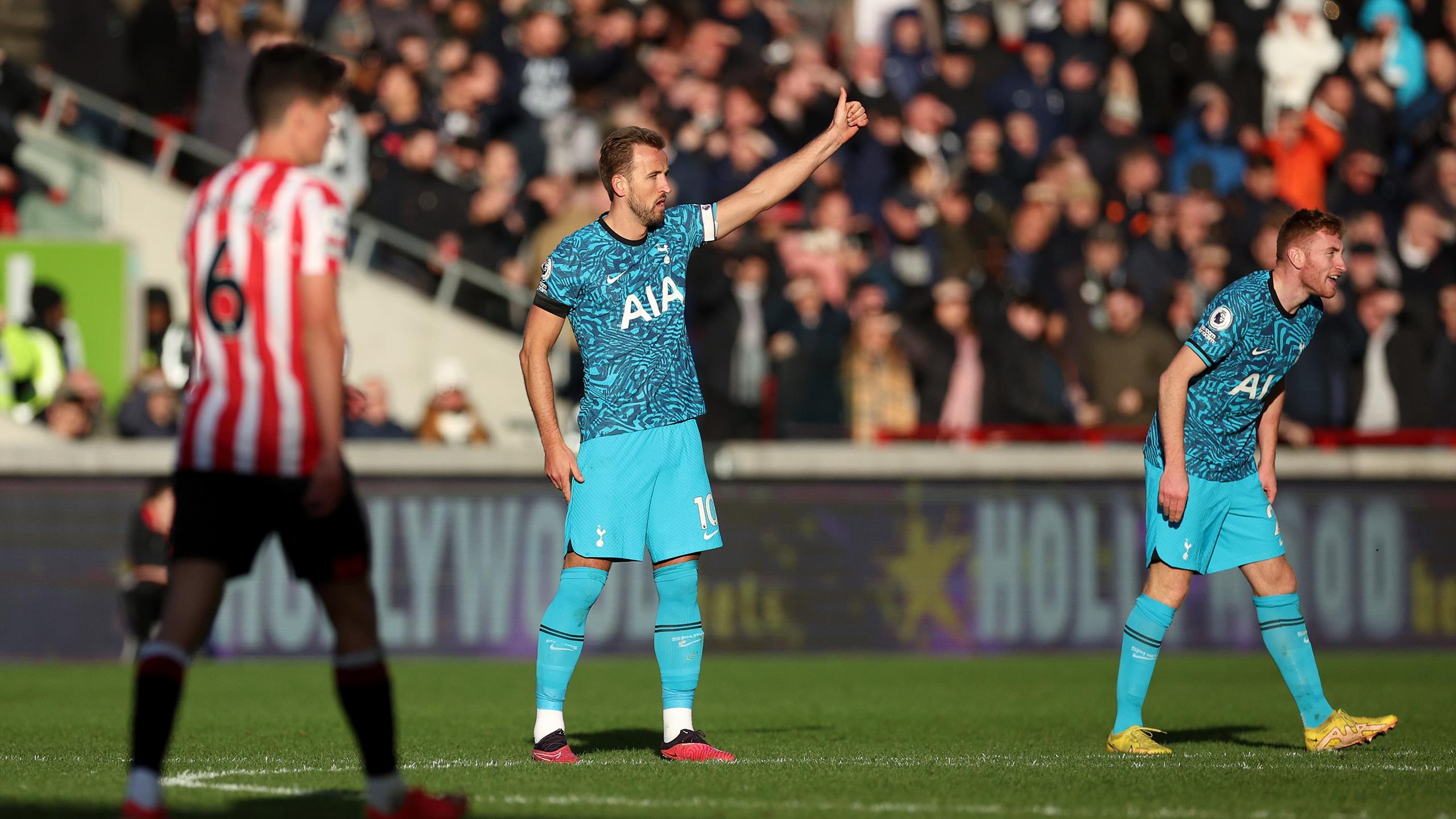 Kane e Hojbjerg salvano il Tottenham: 2-2 in rimonta con il Brentford