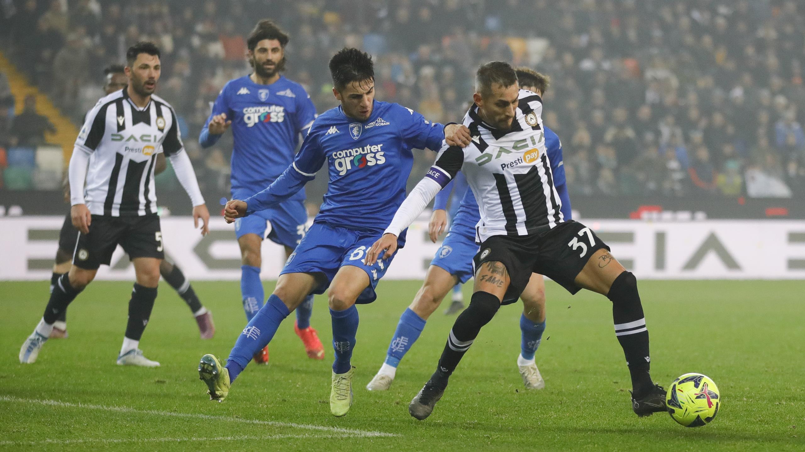 L'Udinese non vince più: solo 1-1 in casa contro l'Empoli