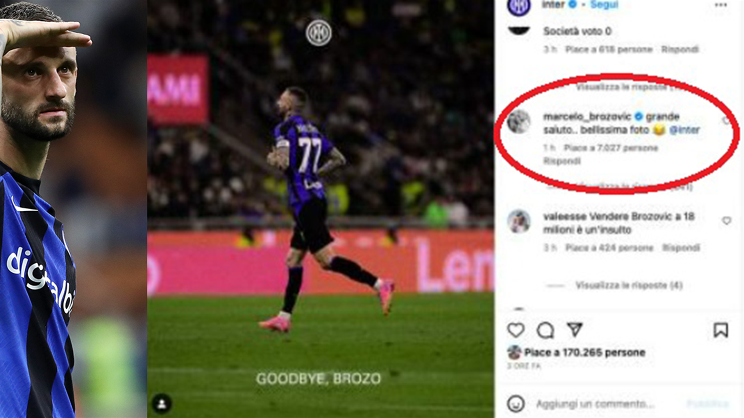 Perché Brozovic non ha gradito il post social d'addio dell'Inter