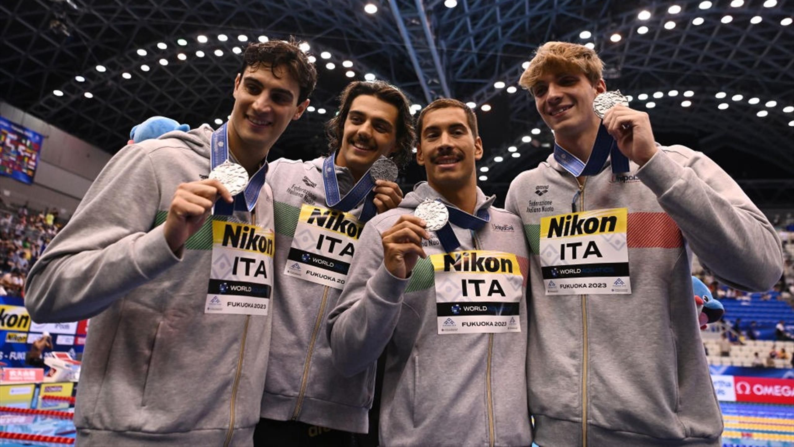 Italia d'argento nella 4×100, beffata nel finale dall'Australia