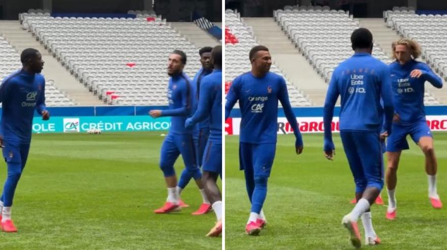 Thuram, Rabiot e Mbappé si allenano così: il riscaldamento della Francia è uno spettacolo