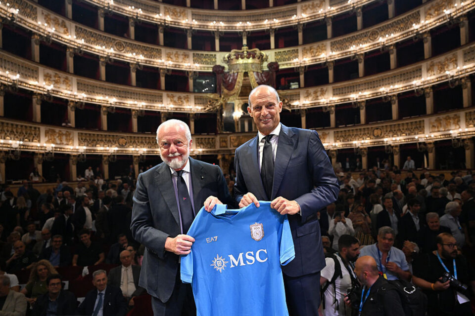 Il messaggio di De Laurentiis per Allegri: "Buon compleanno Max, insieme lavoreremo intensamente"