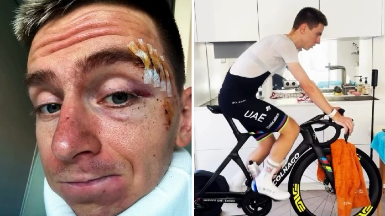 Pocagar torna in bici dopo la caduta alla Vuelta. Il video