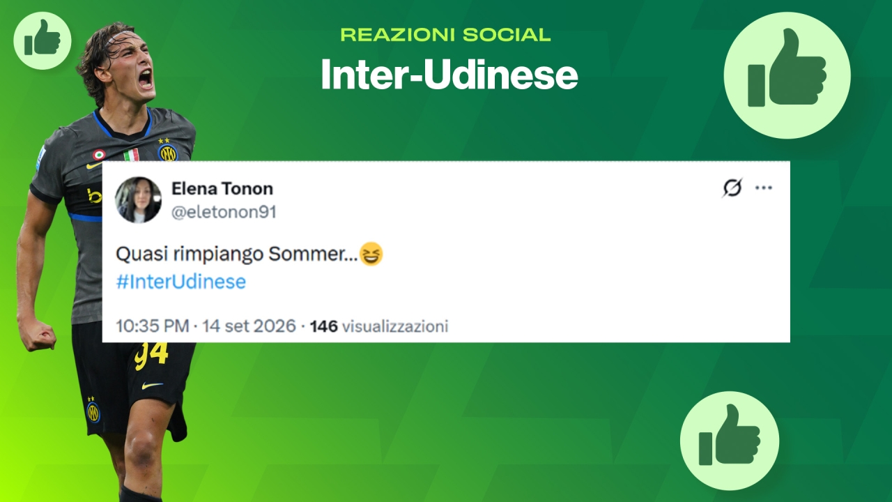 Inter-Udinese 5-3, reazioni social: “Una macchina da guerra”, “Quasi rimpiango Sommer”
